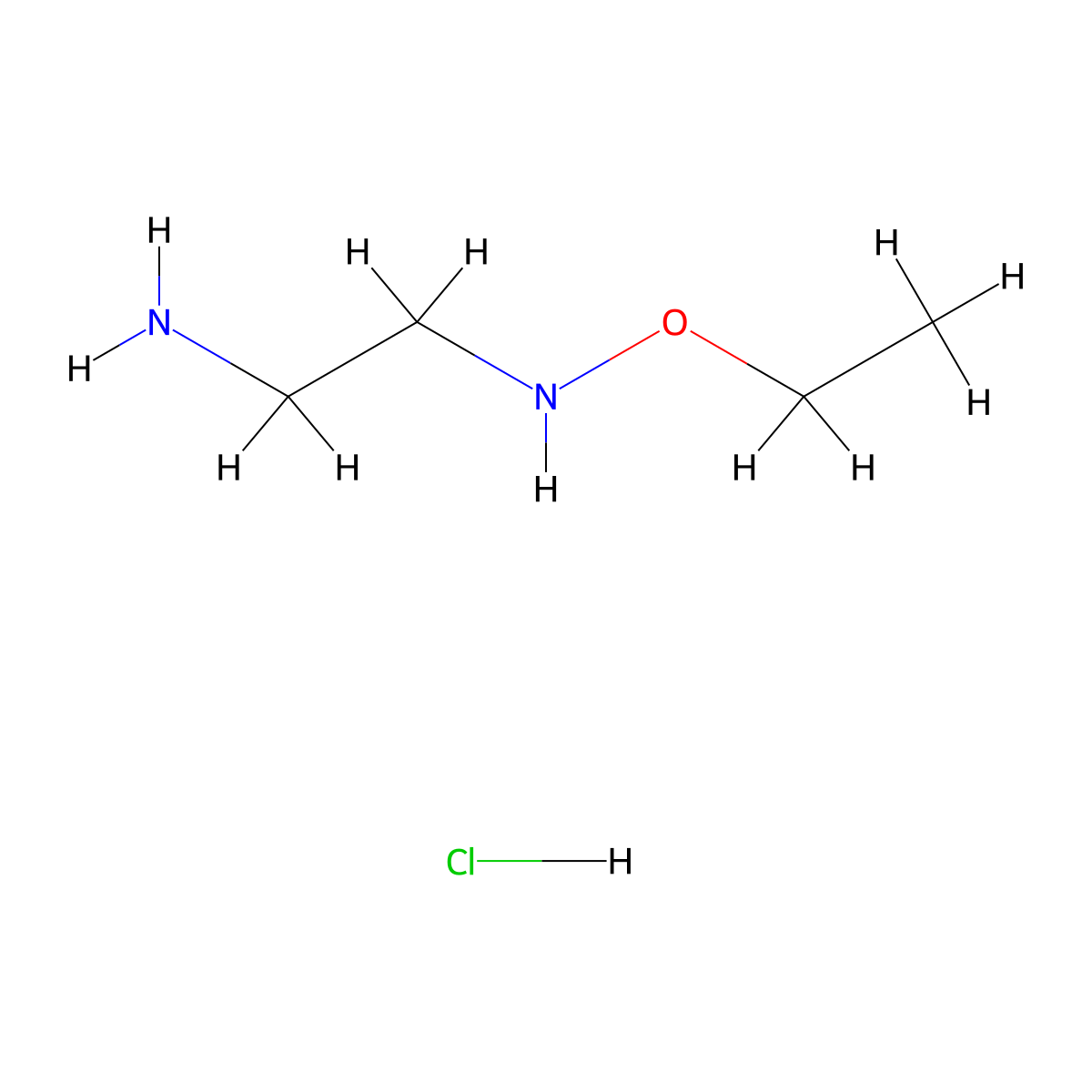 (2-Aminoethyl)(ethoxy)aminehydrochloride molecular structure, CAS 2839139-50-1