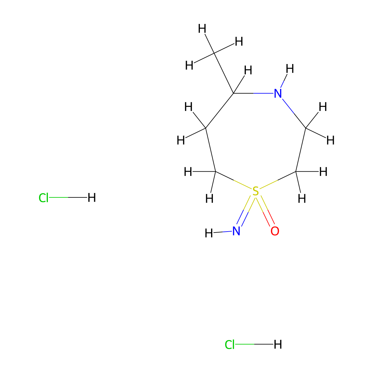 1-Imino-5-methyl-1lambda6,4-thiazepan-1-one dihydrochloride molecular structure, CAS 2839139-67-0