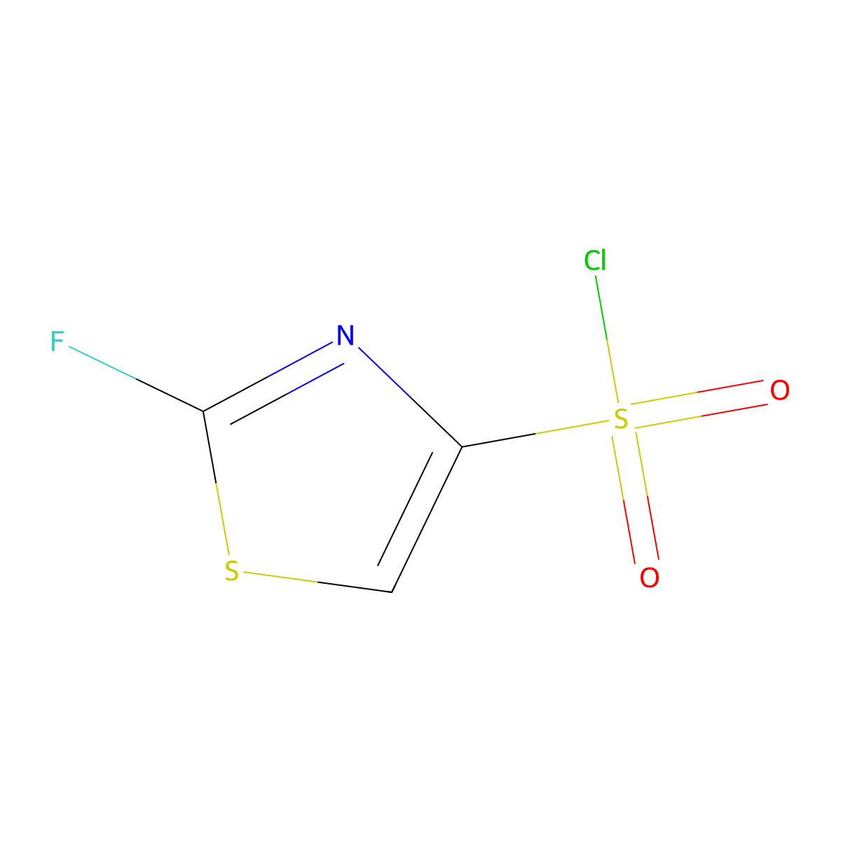 2-Fluoro-1,3-thiazole-4-sulfonyl chloride molecular structure, CAS 2839139-68-1