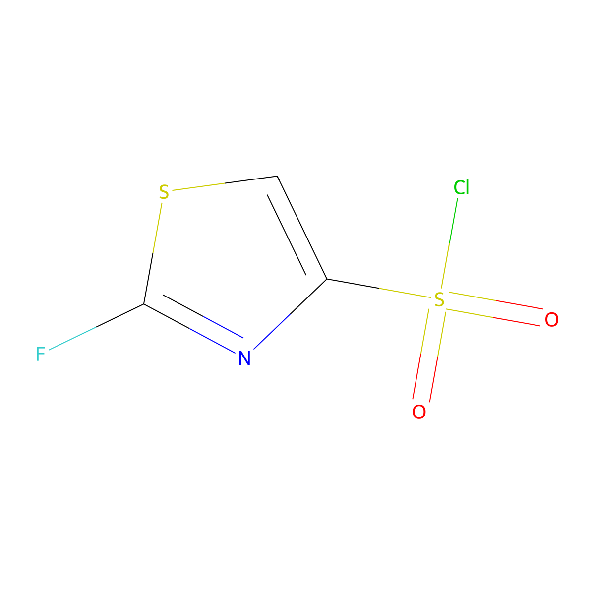 2-Fluoro-1,3-thiazole-4-sulfonyl chloride molecular structure, CAS 2839139-68-1