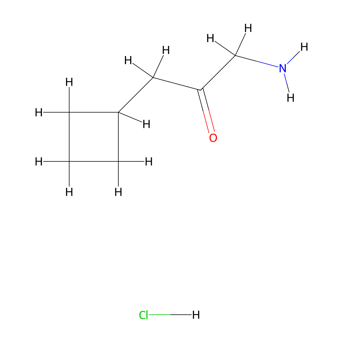 1-Amino-3-cyclobutylpropan-2-one hydrochloride molecular structure, CAS 2839139-77-2