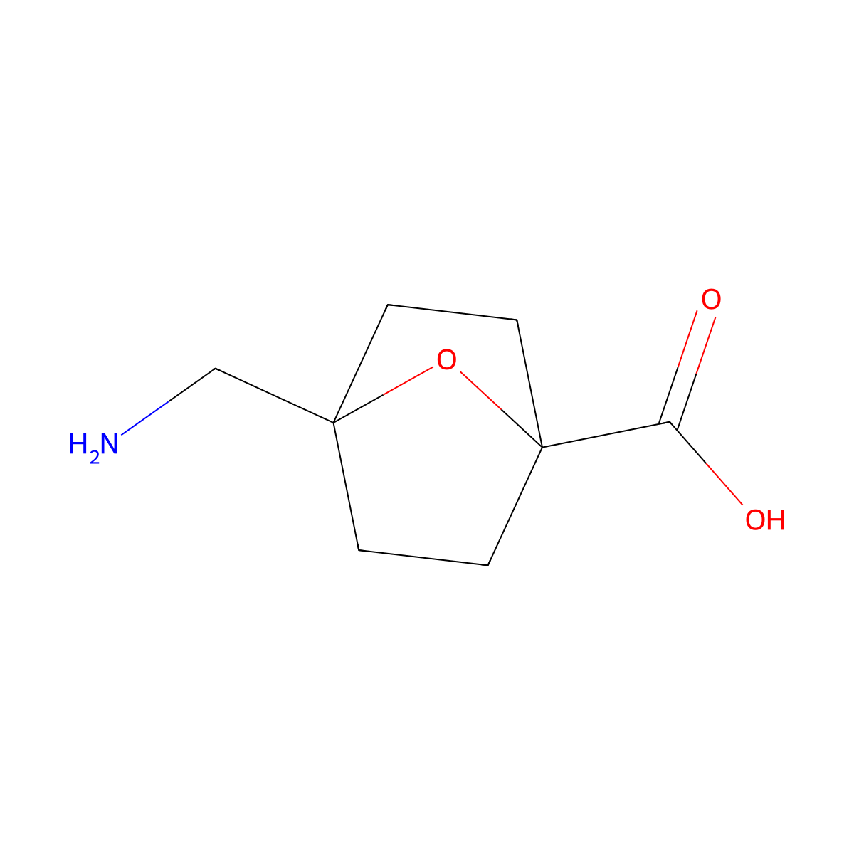 4-(Aminomethyl)-7-oxabicyclo[2.2.1]heptane-1-carboxylic acid molecular structure, CAS 2839139-78-3