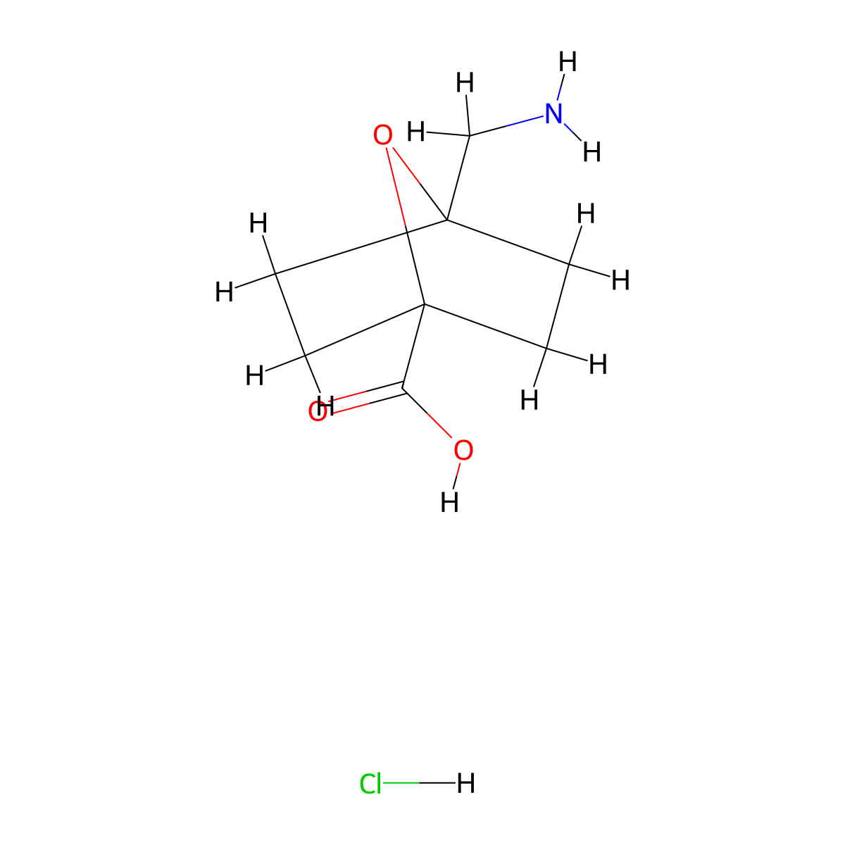 4-(Aminomethyl)-7-oxabicyclo[2.2.1]heptane-1-carboxylicacidhydrochloride molecular structure, CAS 2839139-79-4