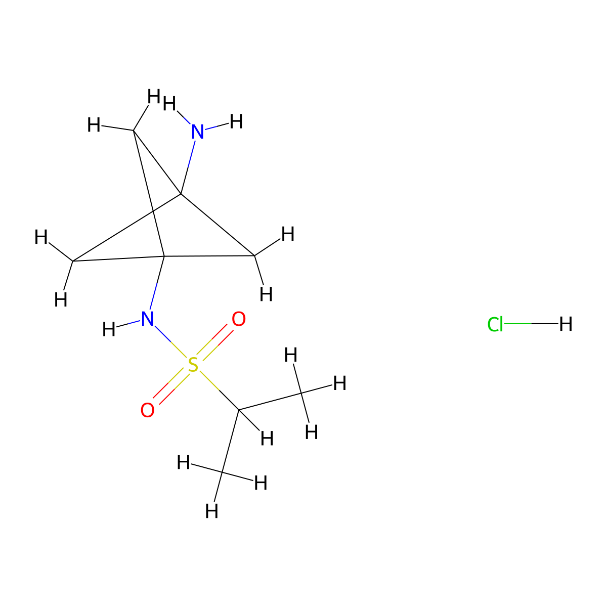 N-{3-aminobicyclo[1.1.1]pentan-1-yl}propane-2-sulfonamide hydrochloride molecular structure, CAS 2839139-86-3