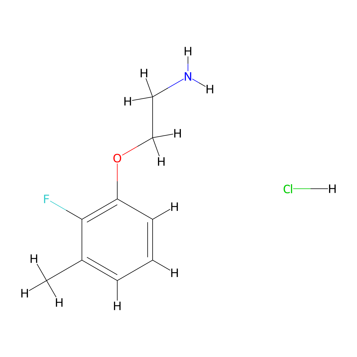 2-(2-Fluoro-3-methylphenoxy)ethan-1-amine hydrochloride molecular structure, CAS 2839139-95-4