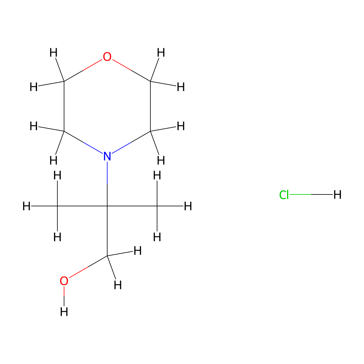 2-Methyl-2-(morpholin-4-yl)propan-1-ol hydrochloride molecular structure, CAS 2839143-07-4