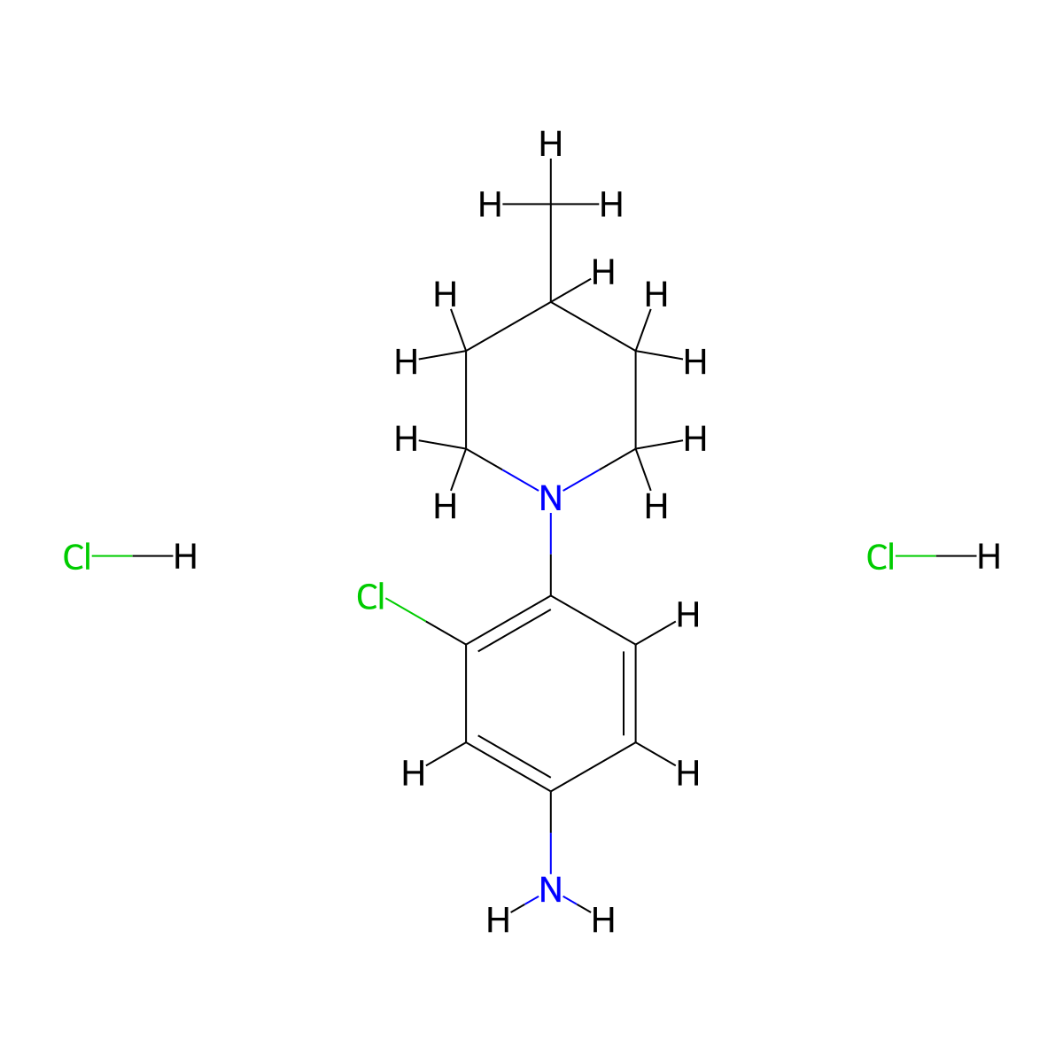 3-Chloro-4-(4-methylpiperidin-1-yl)aniline dihydrochloride molecular structure, CAS 2839143-08-5