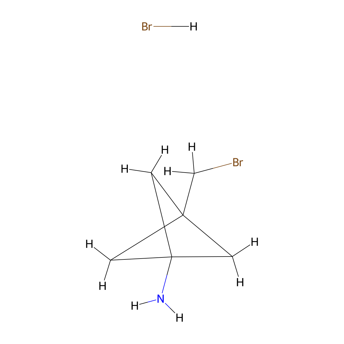 3-(Bromomethyl)bicyclo(1.1.1)pentan-1-amine hydrobromide molecular structure, CAS 2839143-12-1