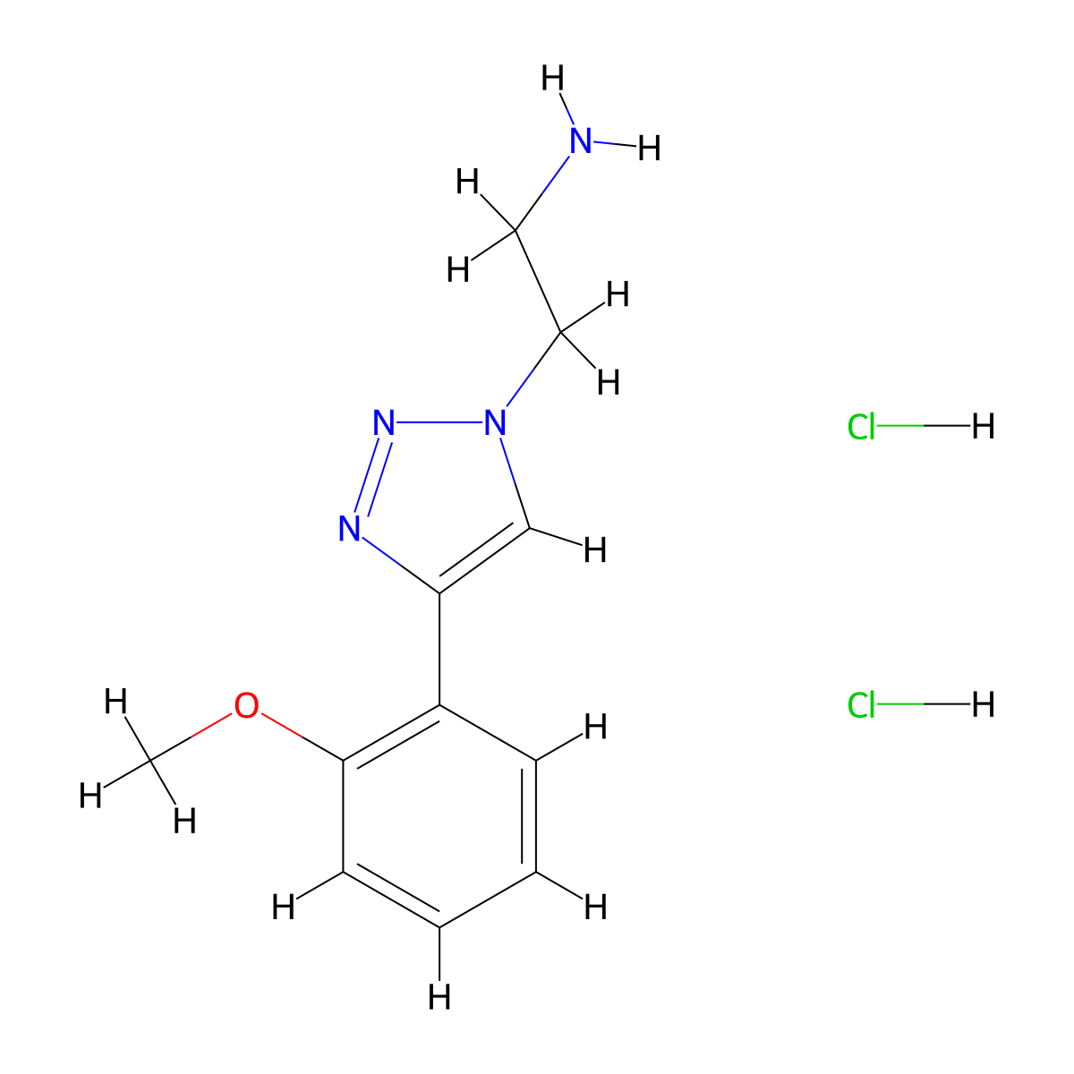 2-[4-(2-methoxyphenyl)-1H-1,2,3-triazol-1-yl]ethan-1-aminedihydrochloride molecular structure, CAS 2839143-13-2