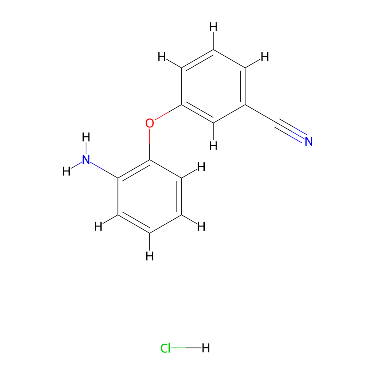 3-(2-Aminophenoxy)benzonitrile hydrochloride molecular structure, CAS 2839143-15-4
