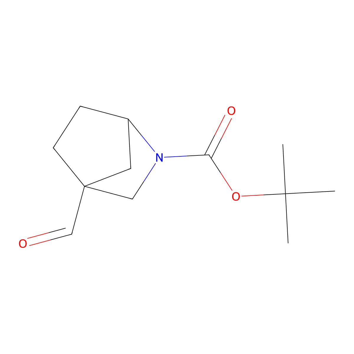 Tert-butyl 4-formyl-2-azabicyclo[2.2.1]heptane-2-carboxylate molecular structure, CAS 2839143-24-5