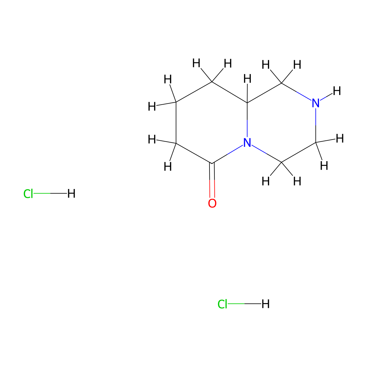 octahydro-1H-pyrido(1,2-a)pyrazin-6-one dihydrochloride molecular structure, CAS 2839143-28-9