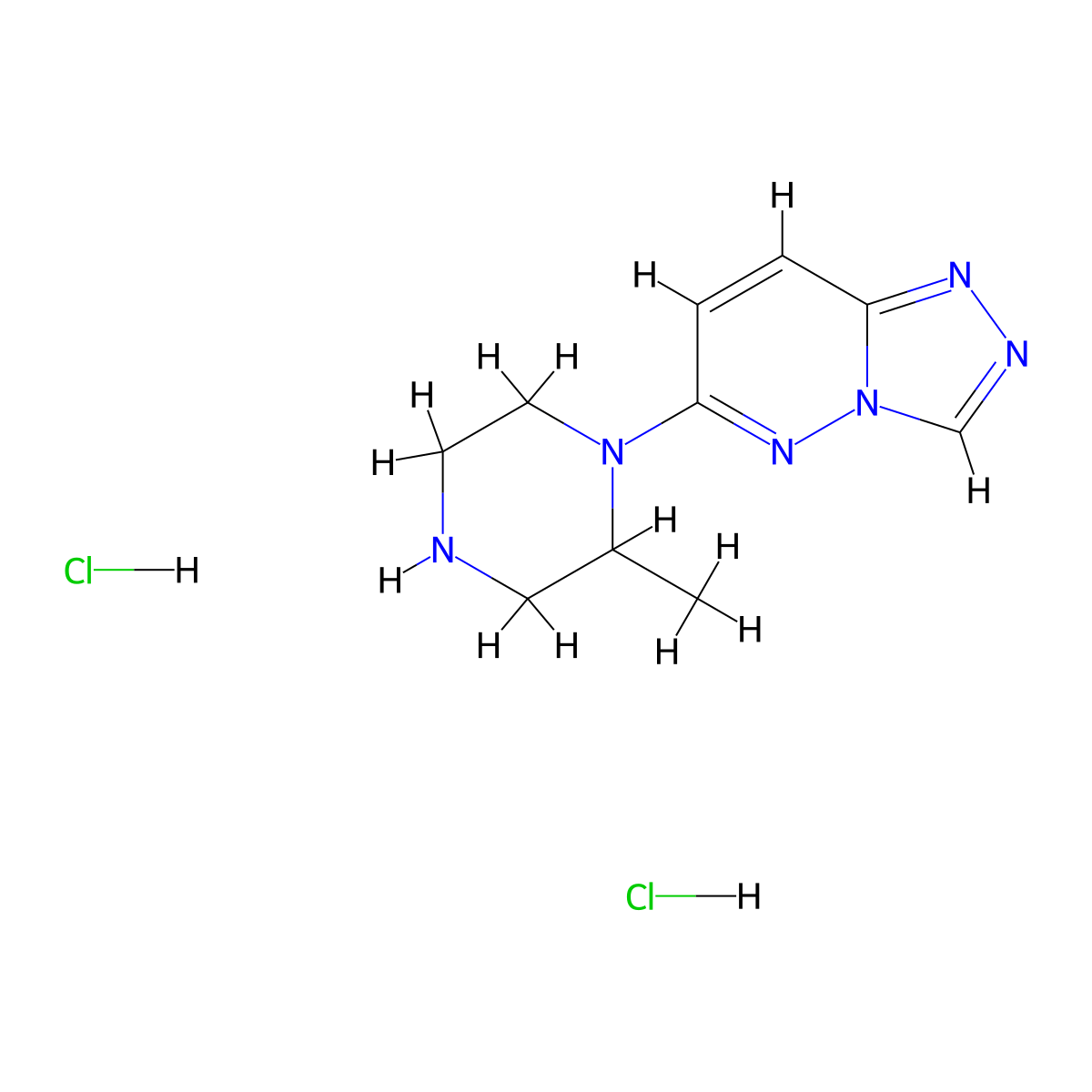 2-Methyl-1-{[1,2,4]triazolo[4,3-b]pyridazin-6-yl}piperazinedihydrochloride molecular structure, CAS 2839143-35-8
