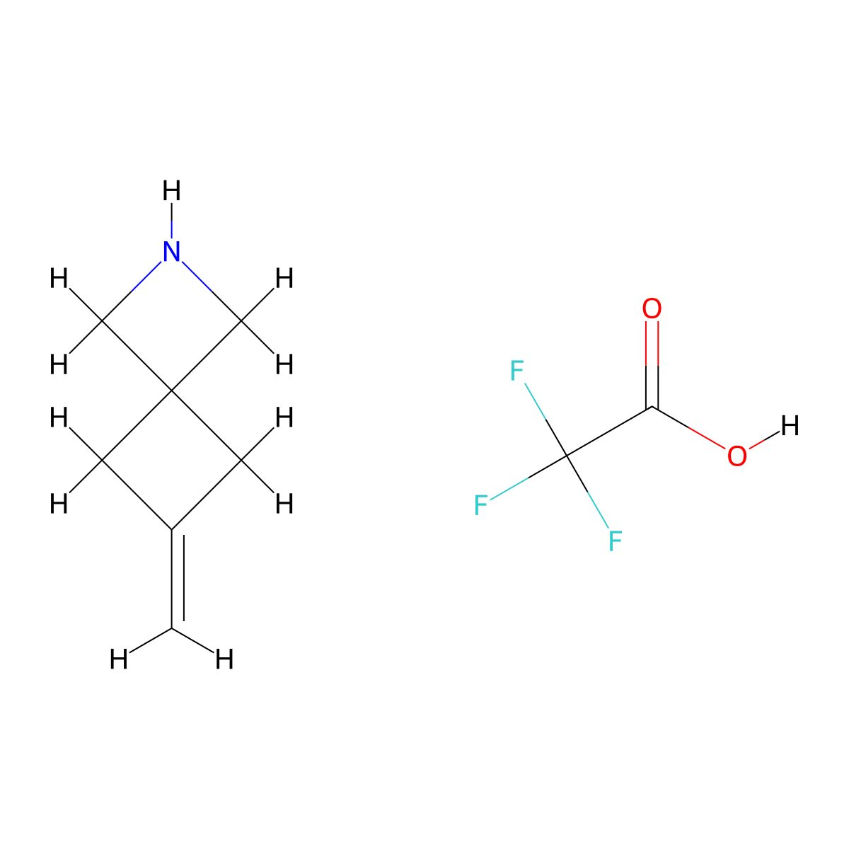 6-Methylidene-2-azaspiro[3.3]heptane; trifluoroacetic acid molecular structure, CAS 2839143-39-2