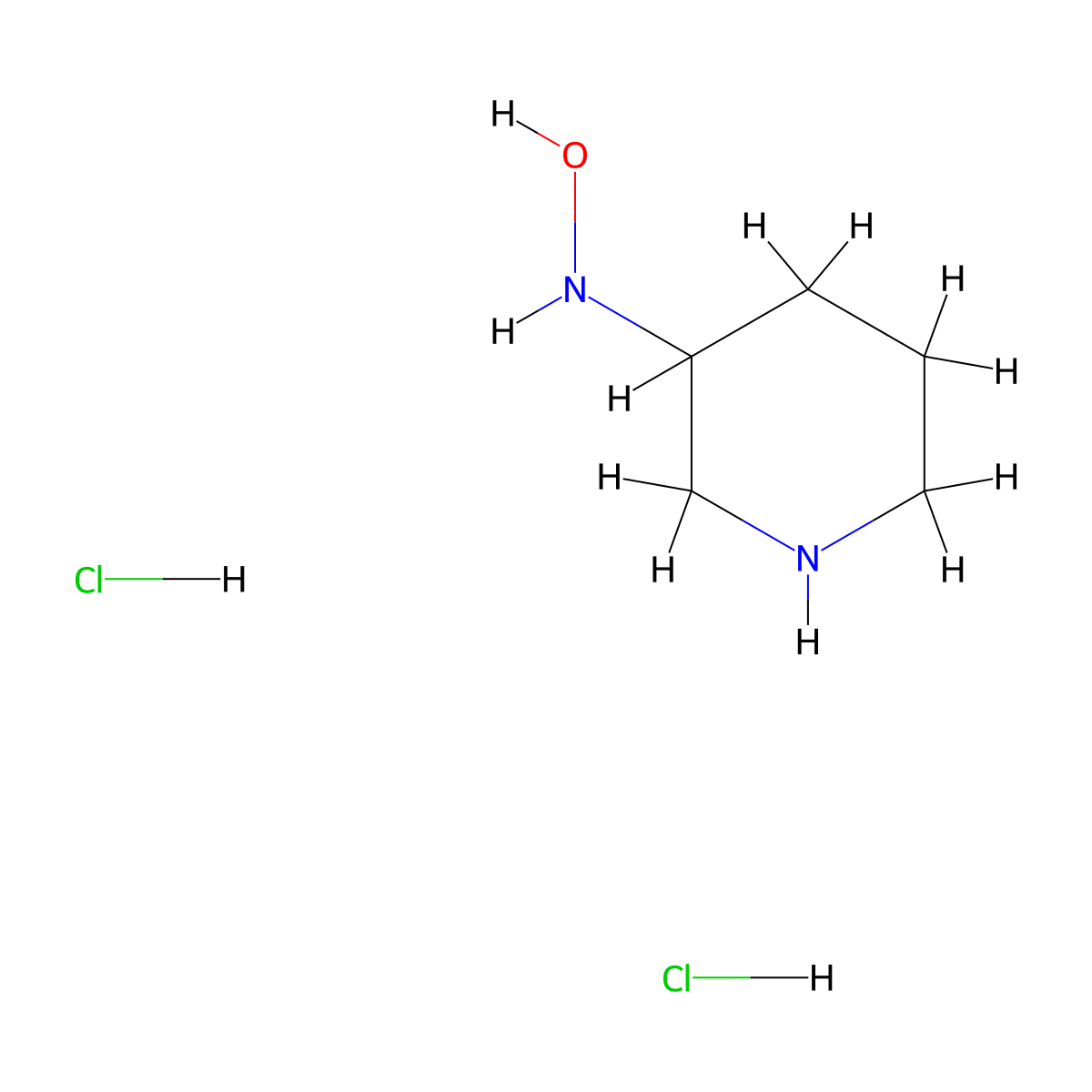 N-(piperidin-3-yl)hydroxylaminedihydrochloride molecular structure, CAS 2839143-51-8