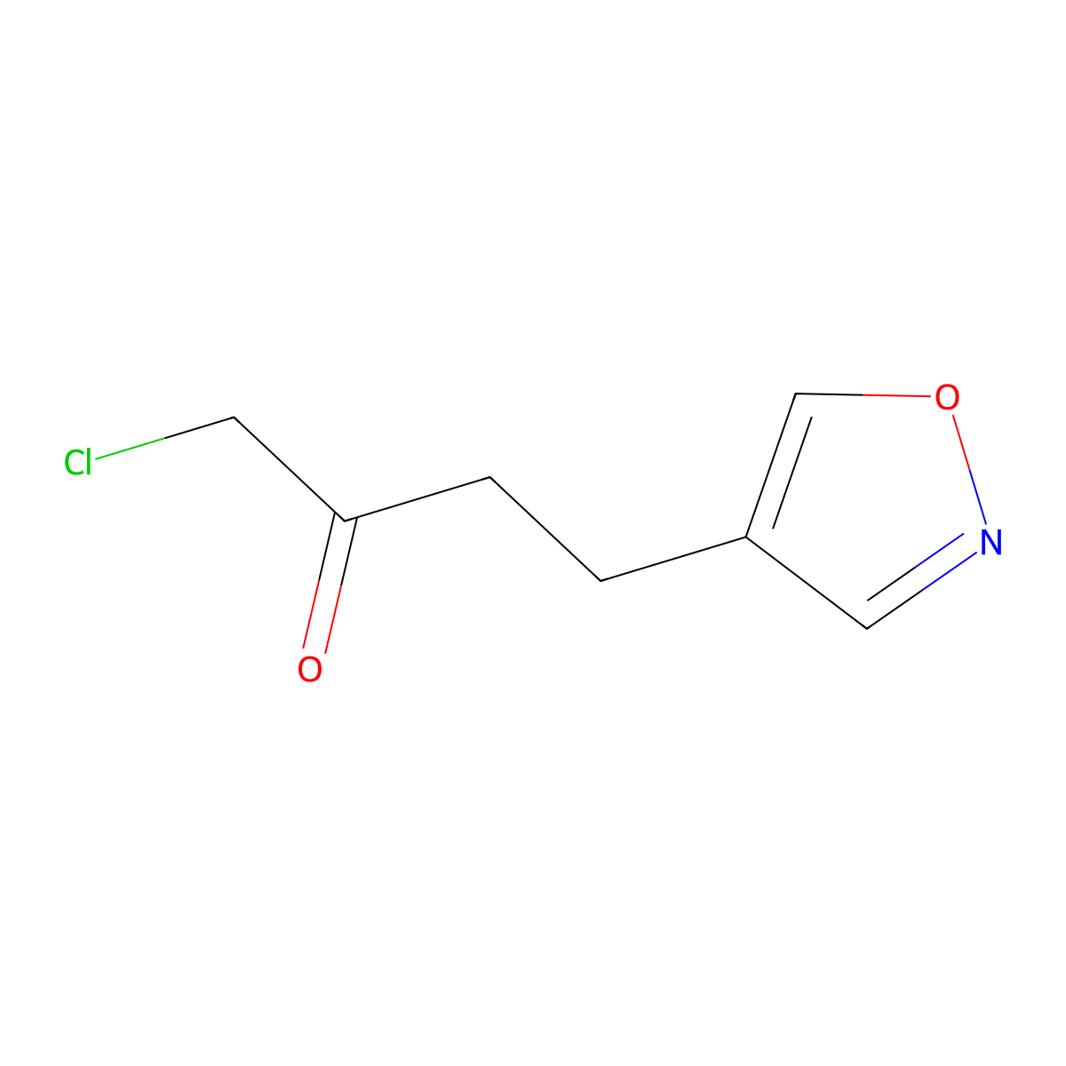 1-Chloro-4-(1,2-oxazol-4-yl)butan-2-one molecular structure, CAS 2839143-55-2