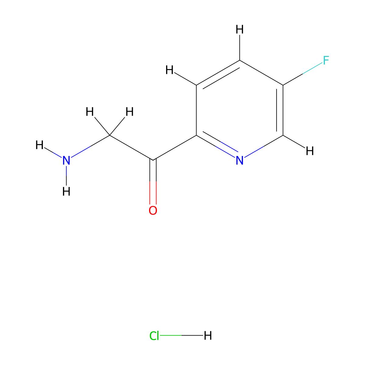 2-Amino-1-(5-fluoropyridin-2-yl)ethan-1-onehydrochloride molecular structure, CAS 2839143-56-3
