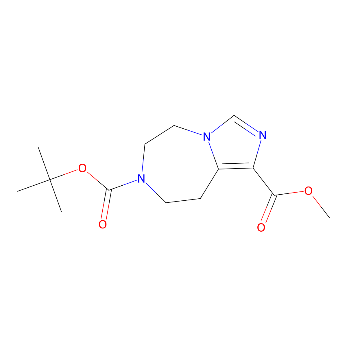 7-tert-butyl1-methyl5H,6H,7H,8H,9H-imidazo[1,5-d][1,4]diazepine-1,7-dicarboxylate molecular structure, CAS 2839143-58-5
