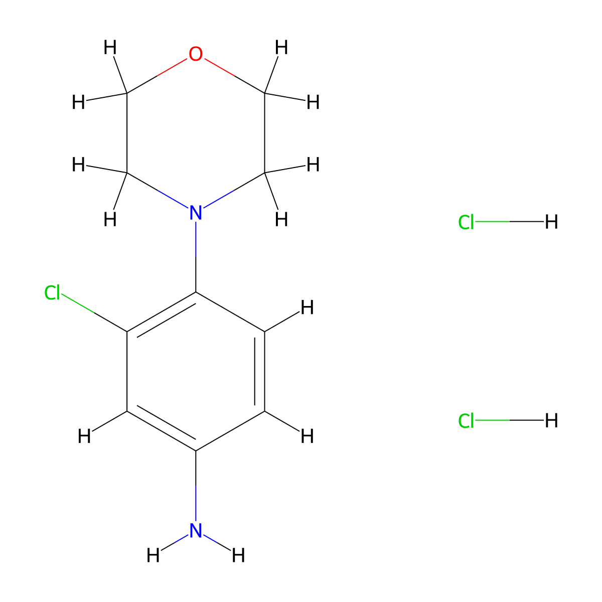 3-Chloro-4-(morpholin-4-yl)aniline dihydrochloride molecular structure, CAS 2839143-69-8