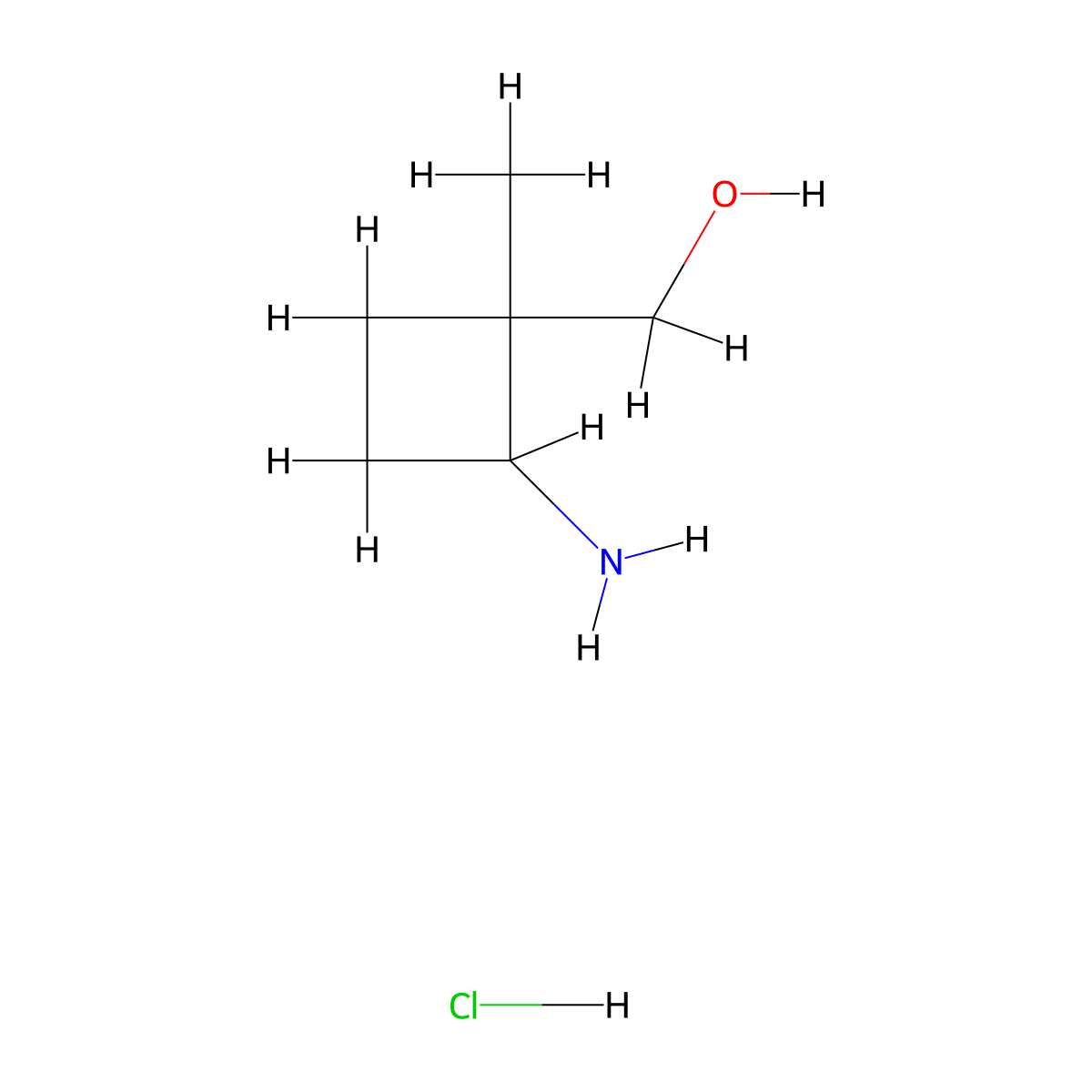 (2-Amino-1-methylcyclobutyl)methanol hydrochloride molecular structure, CAS 2839143-71-2