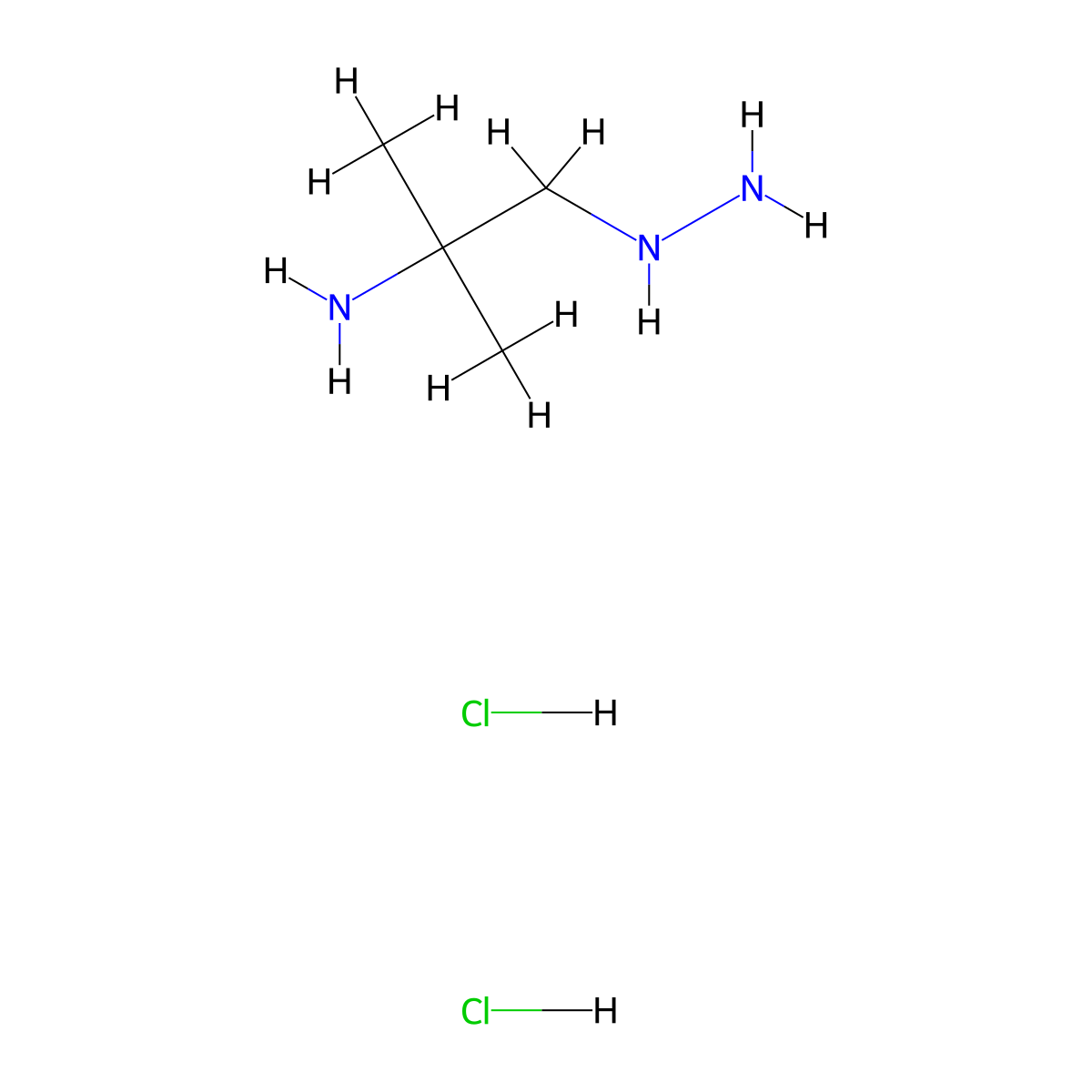 (2-Amino-2-methylpropyl)hydrazinedihydrochloride molecular structure, CAS 2839143-73-4