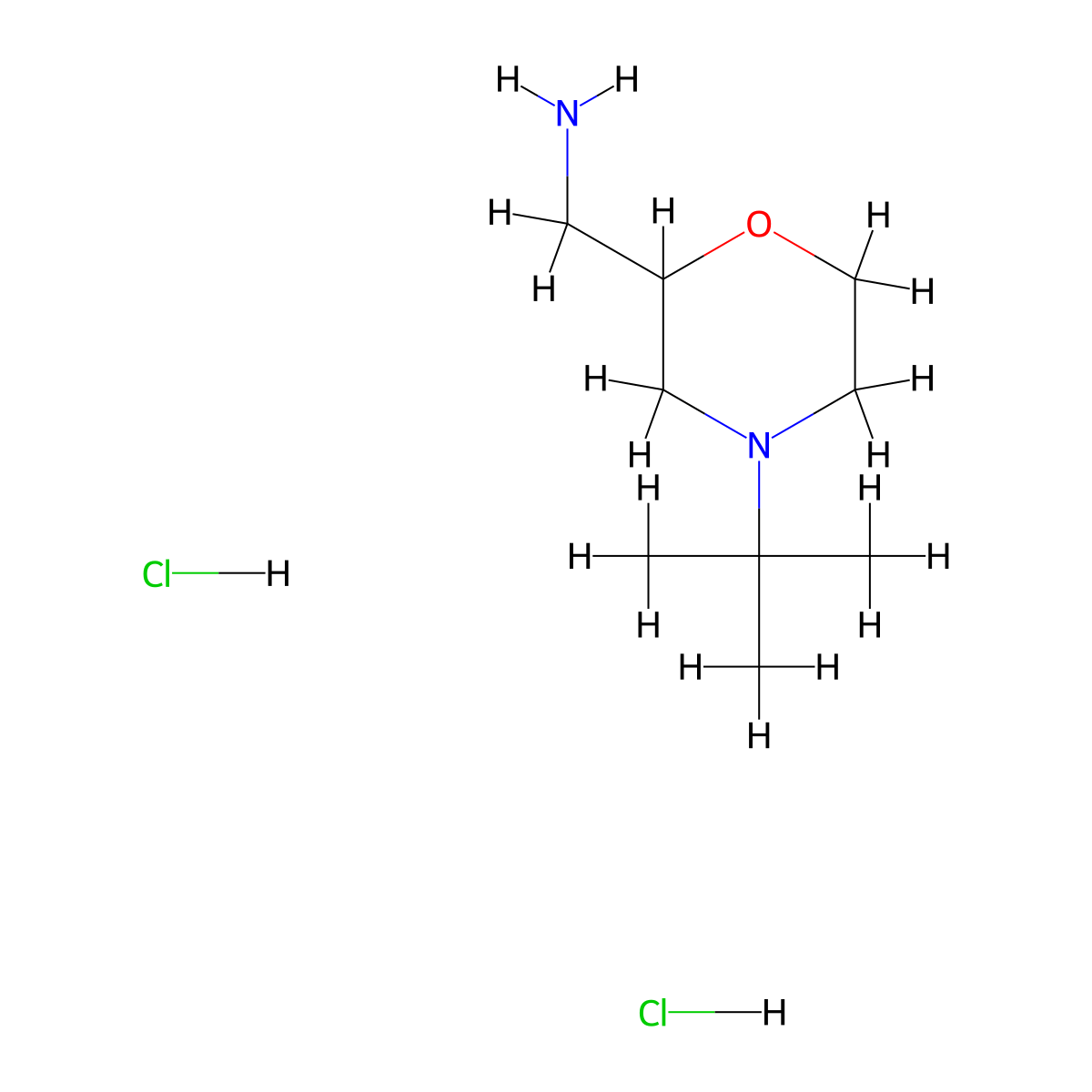 1-(4-Tert-butylmorpholin-2-yl)methanamine dihydrochloride molecular structure, CAS 2839143-75-6