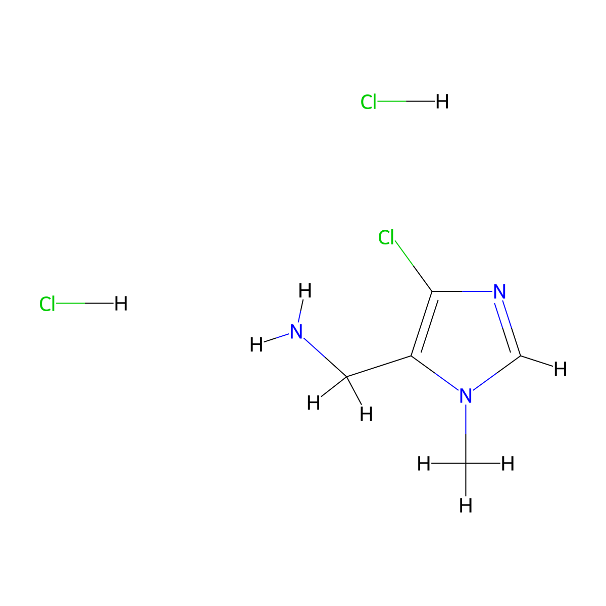 1-(4-chloro-1-methyl-1H-imidazol-5-yl)methanamine dihydrochloride molecular structure, CAS 2839143-81-4