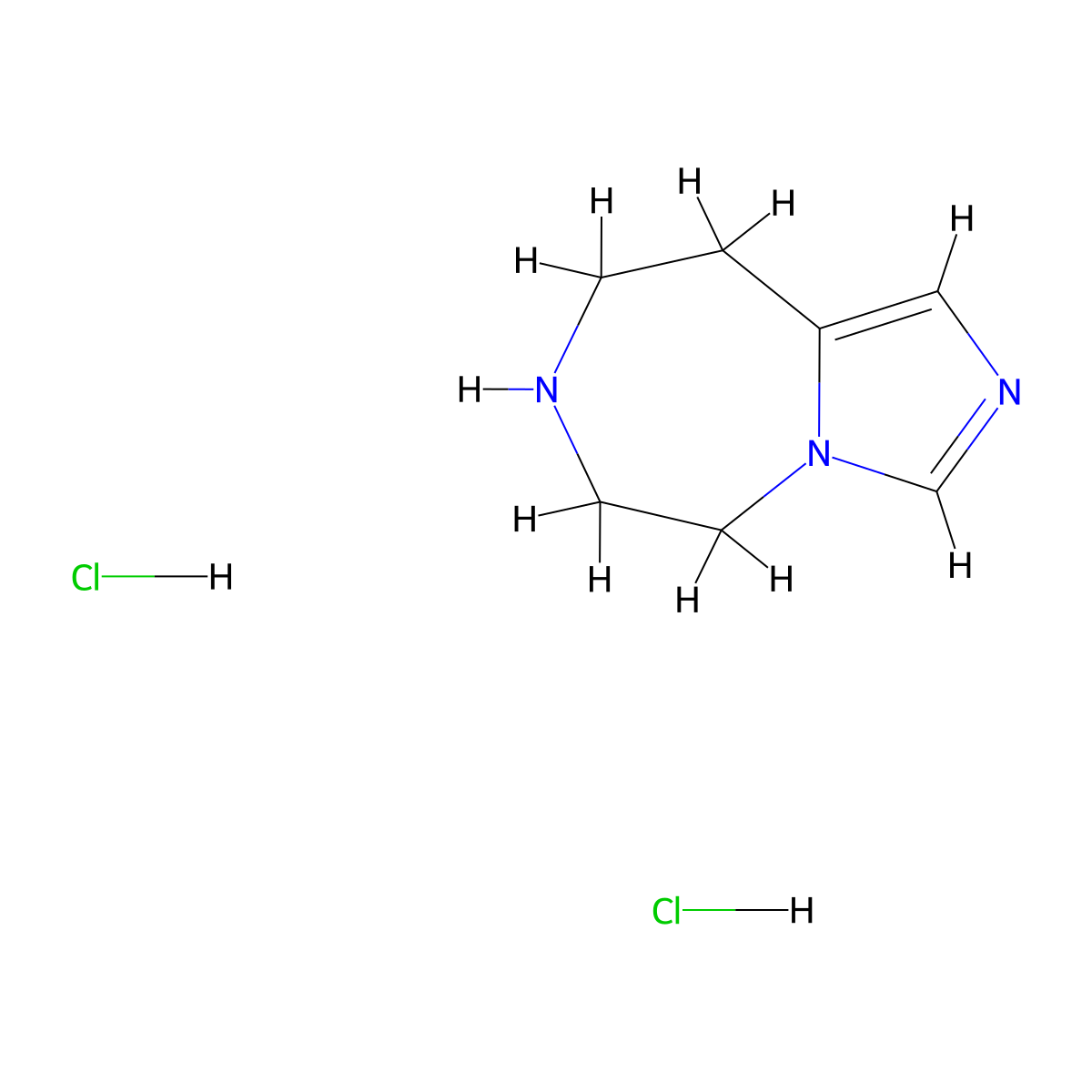 5H,6H,7H,8H,9H-imidazo[1,5-d][1,4]diazepine dihydrochloride molecular structure, CAS 2839143-86-9