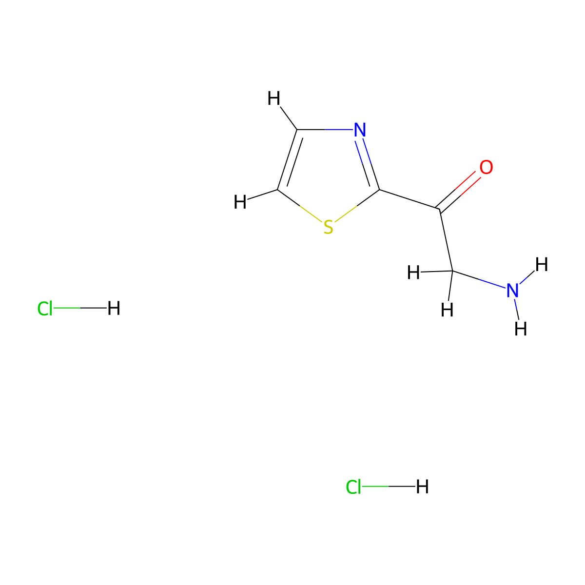2-Amino-1-(1,3-thiazol-2-yl)ethan-1-one dihydrochloride molecular structure, CAS 2839143-97-2