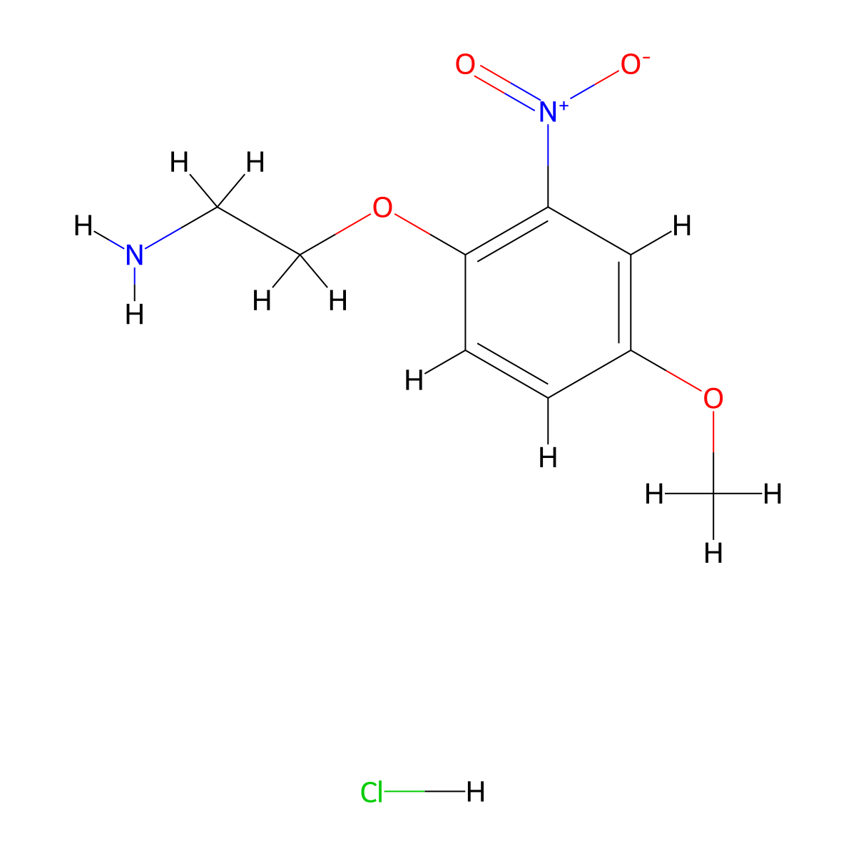 2-(4-Methoxy-2-nitrophenoxy)ethan-1-aminehydrochloride molecular structure, CAS 2839143-98-3