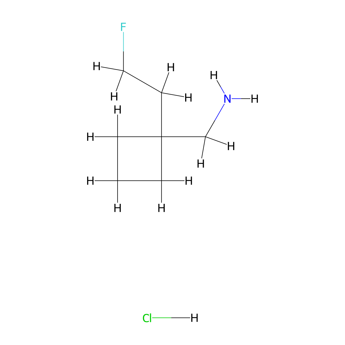 1-[1-(2-Fluoroethyl)cyclobutyl]methanaminehydrochloride molecular structure, CAS 2839144-05-5