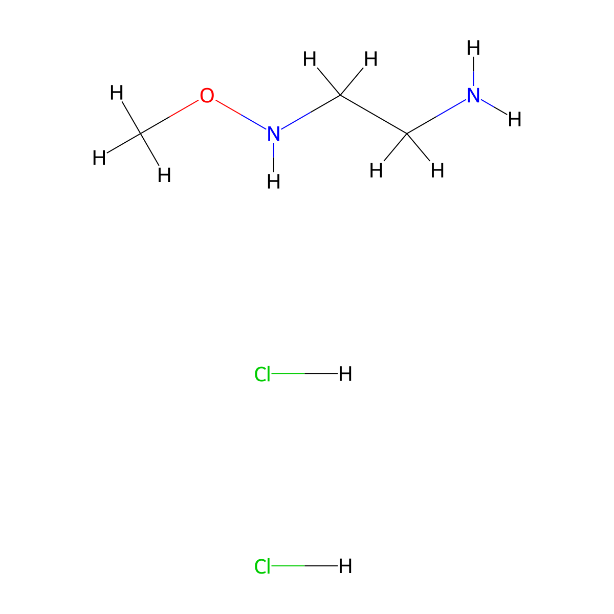 (2-Aminoethyl)(methoxy)aminedihydrochloride molecular structure, CAS 2839144-10-2