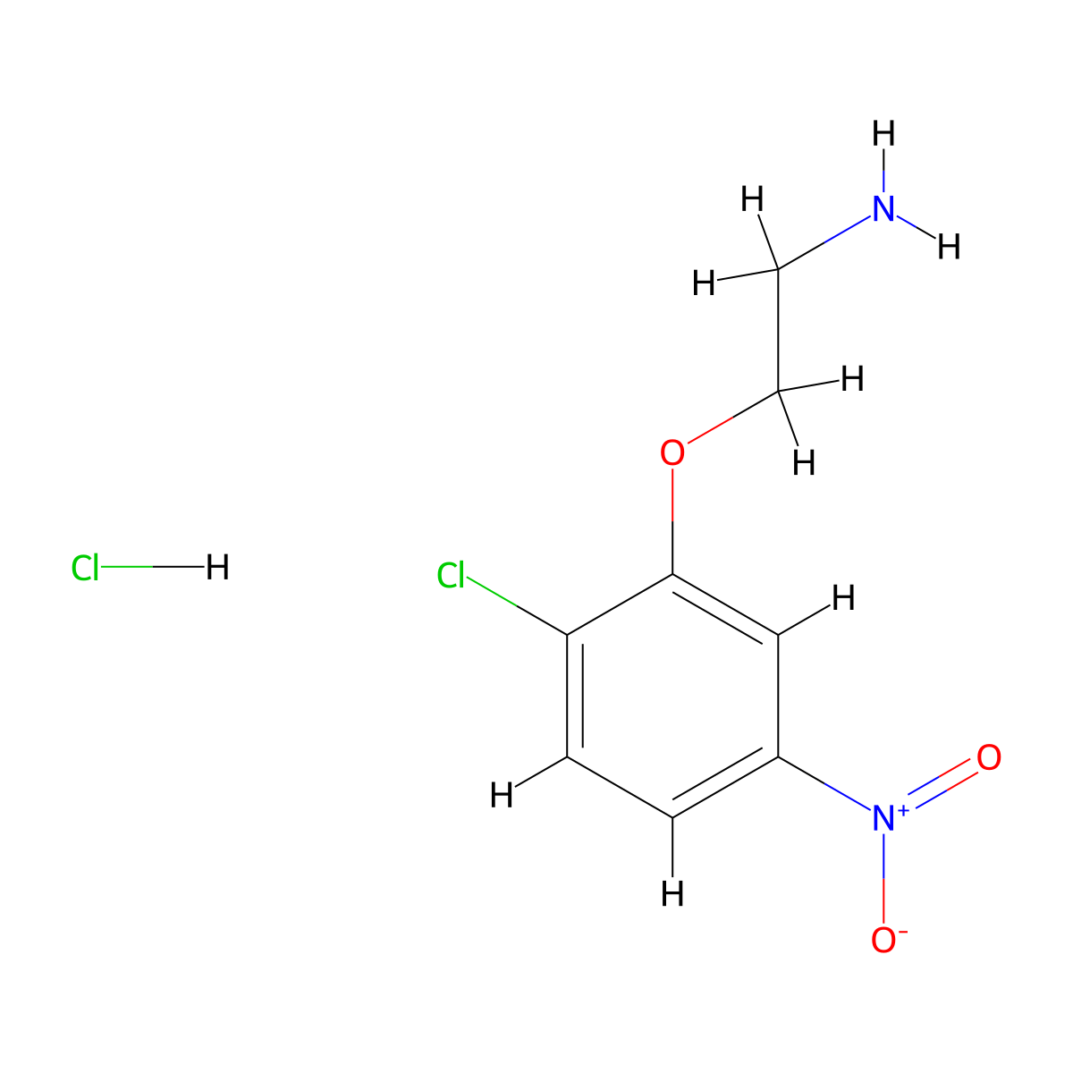 2-(2-Chloro-5-nitrophenoxy)ethan-1-amine hydrochloride molecular structure, CAS 2839144-15-7