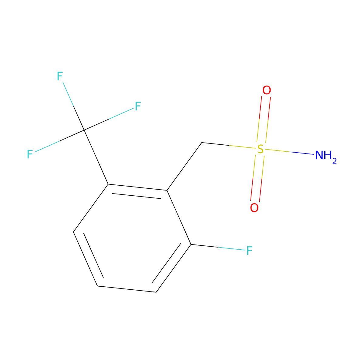 [2-Fluoro-6-(trifluoromethyl)phenyl]methanesulfonamide molecular structure, CAS 2839144-16-8