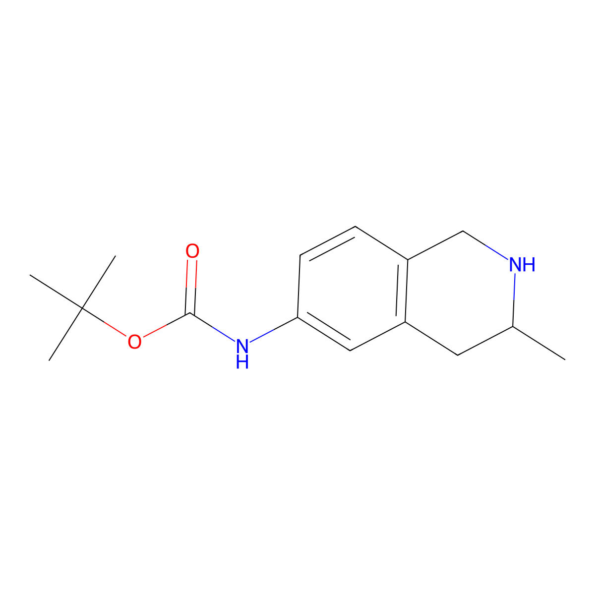 tert-butyl N-(3-methyl-1,2,3,4-tetrahydroisoquinolin-6-yl)carbamate molecular structure, CAS 2839144-21-5