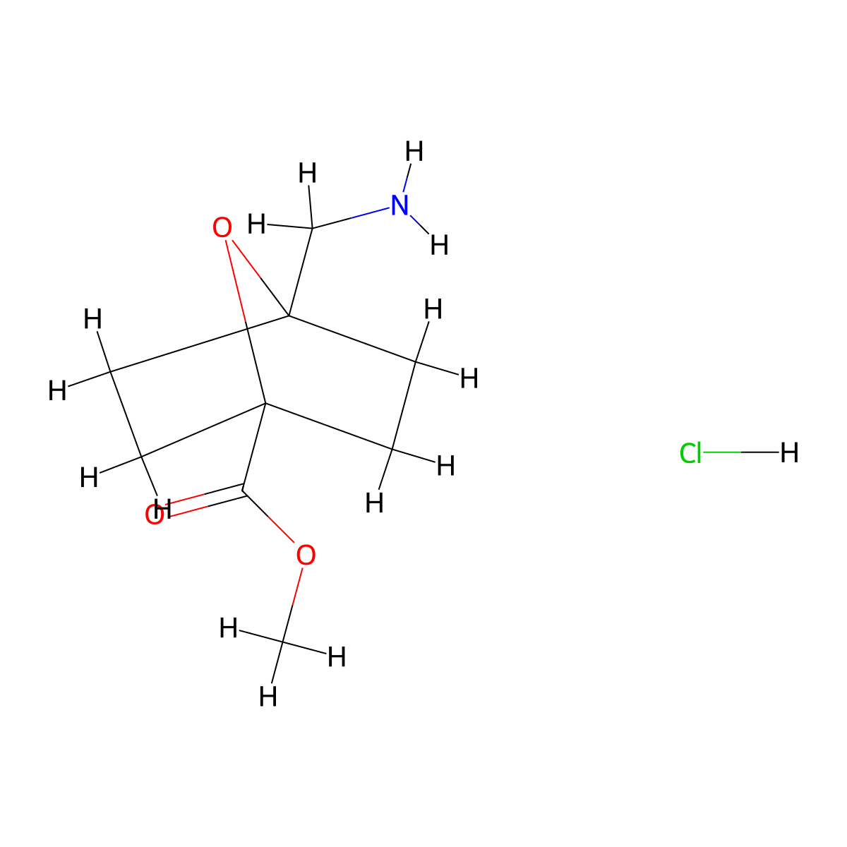 Methyl4-(aminomethyl)-7-oxabicyclo[2.2.1]heptane-1-carboxylatehydrochloride molecular structure, CAS 2839144-23-7