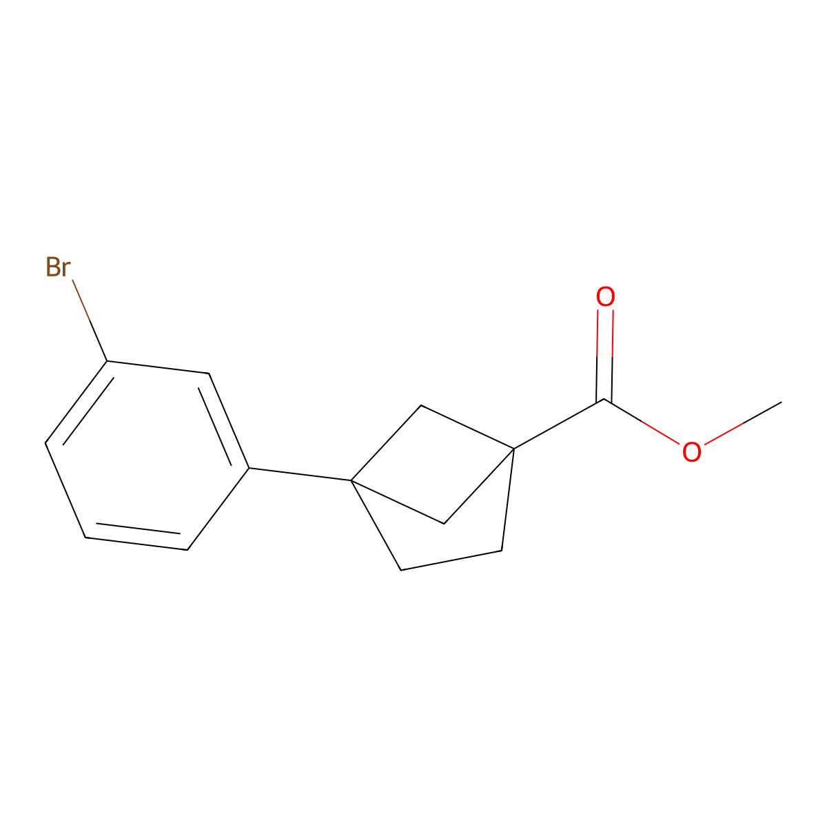 Methyl 4-(3-bromophenyl)bicyclo[2.1.1]hexane-1-carboxylate molecular structure, CAS 2839144-27-1
