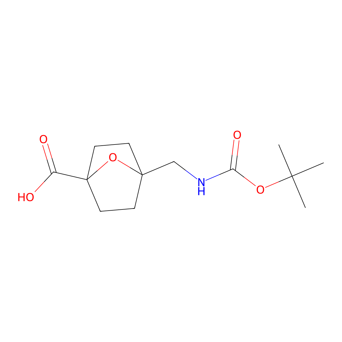 4-({[(Tert-butoxy)carbonyl]amino}methyl)-7-oxabicyclo[2.2.1]heptane-1-carboxylicacid molecular structure, CAS 2839144-28-2
