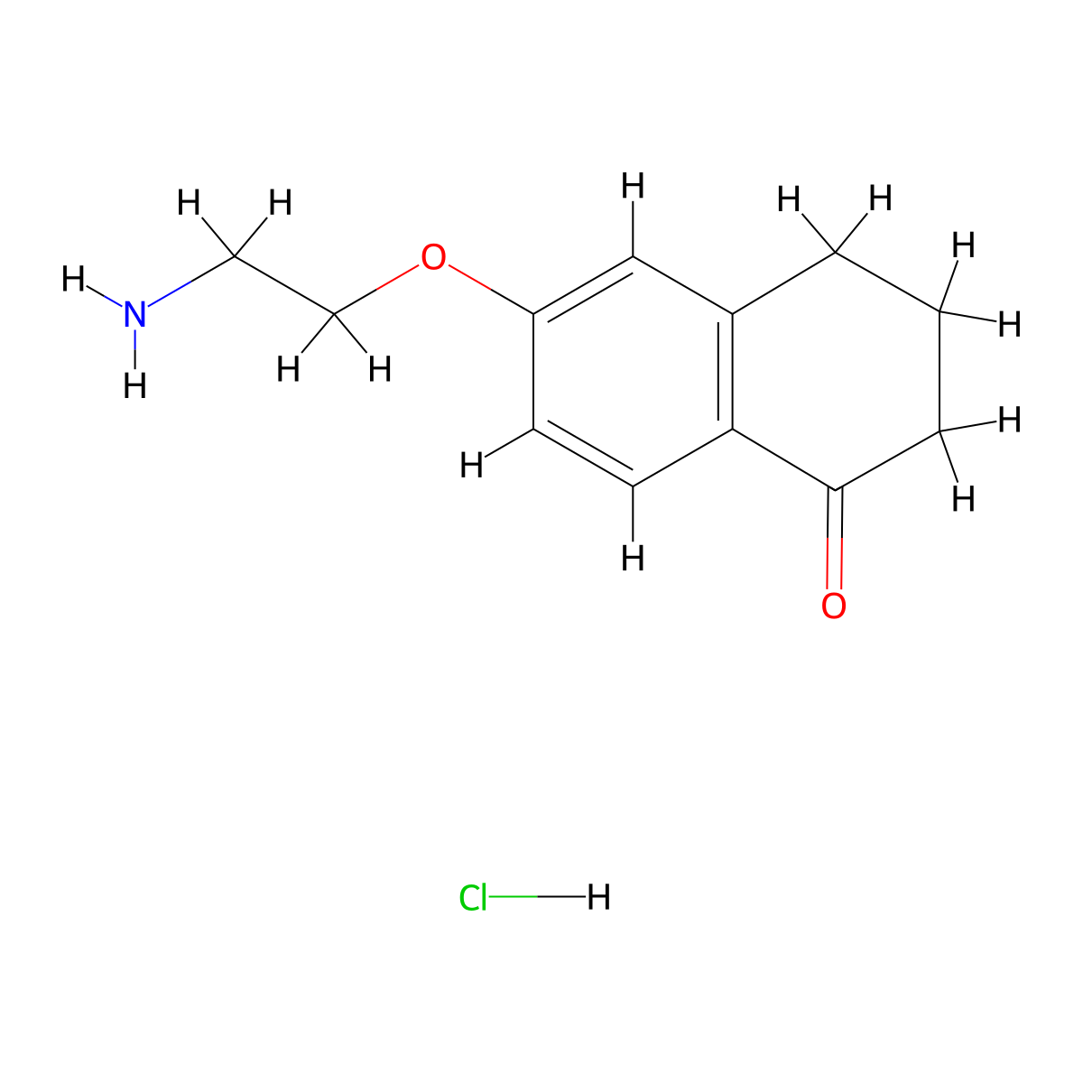 6-(2-Aminoethoxy)-1,2,3,4-tetrahydronaphthalen-1-one hydrochloride molecular structure, CAS 2839144-31-7