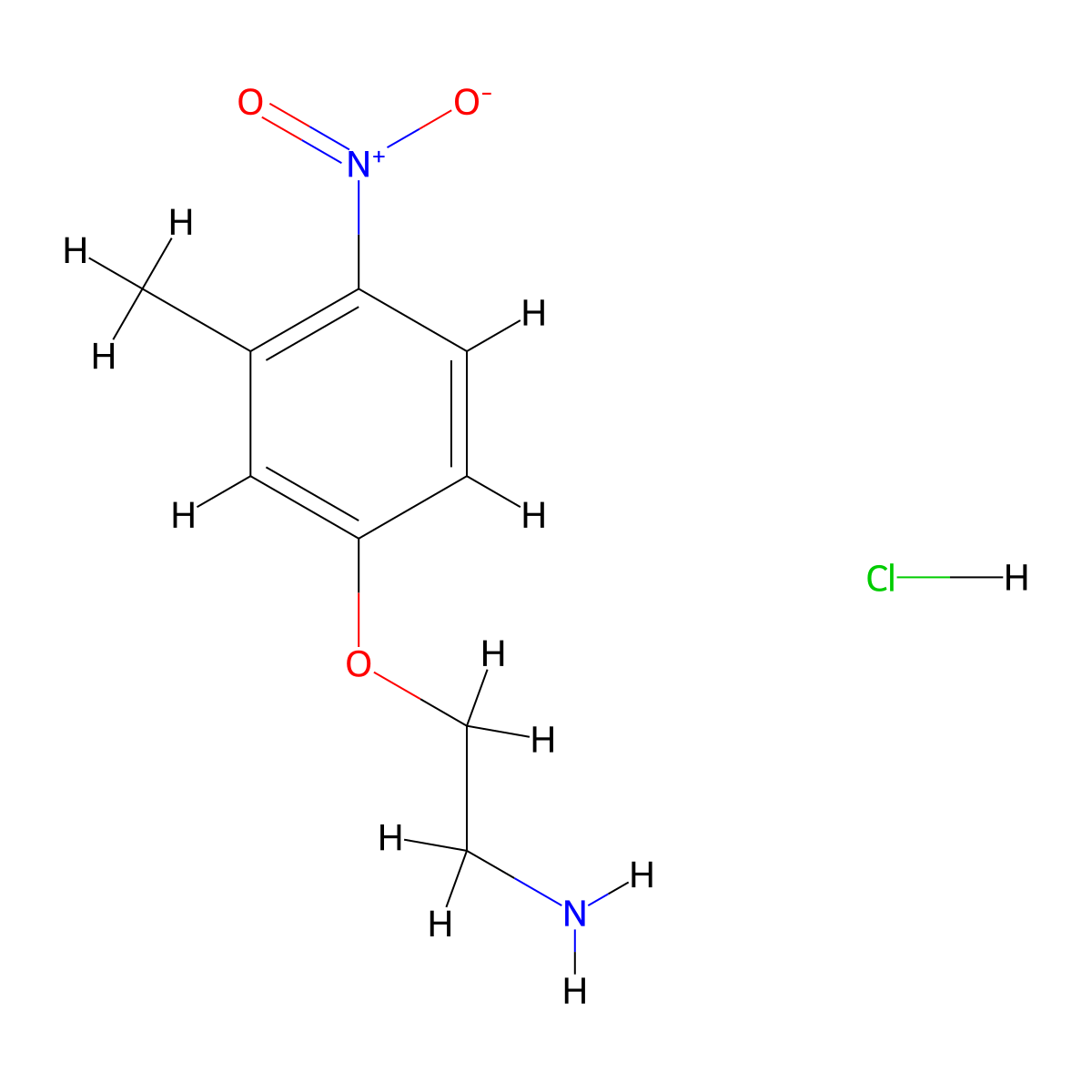 2-(3-Methyl-4-nitrophenoxy)ethan-1-amine hydrochloride molecular structure, CAS 2839144-35-1