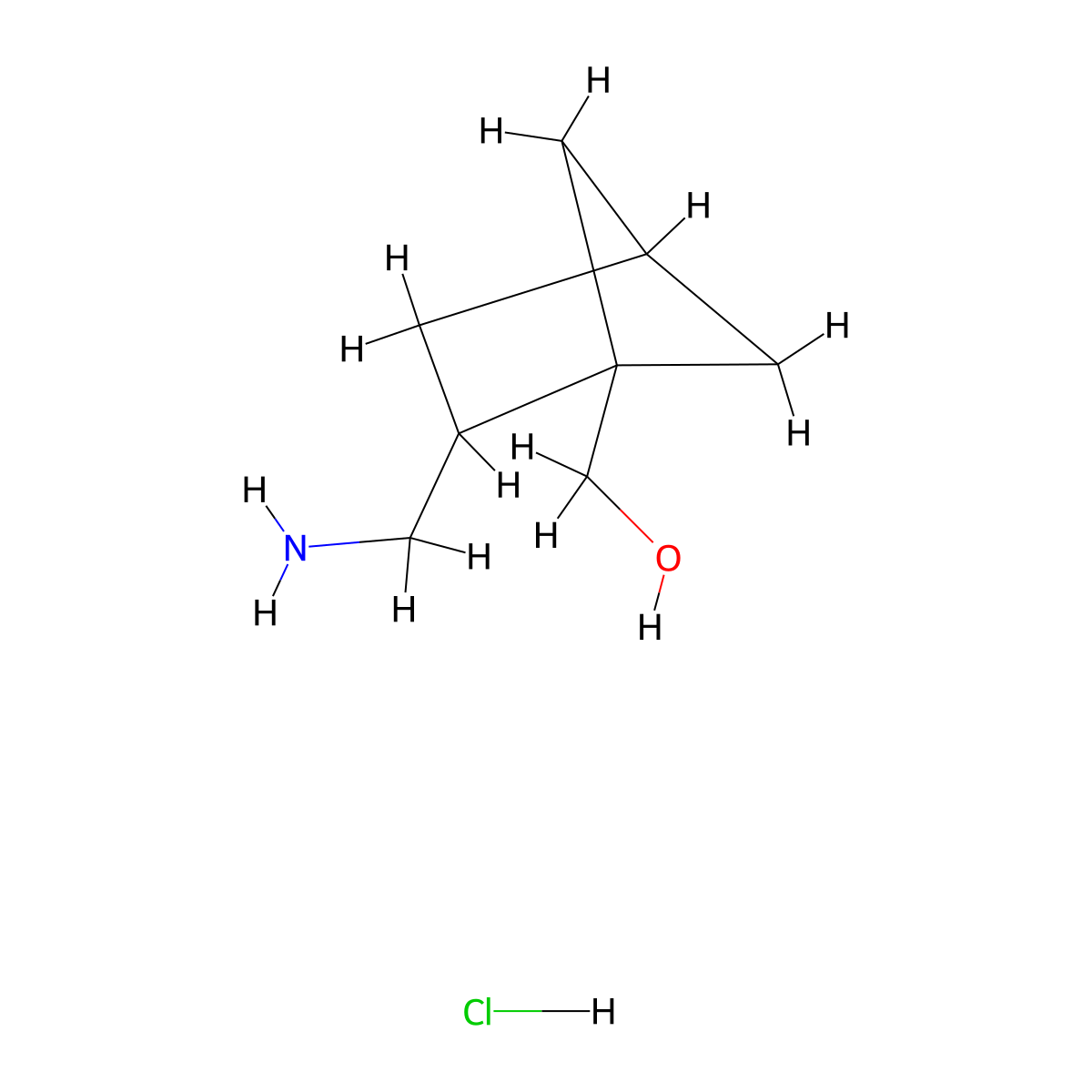 [2-(Aminomethyl)bicyclo[2.1.1]hexan-1-yl]methanol hydrochloride molecular structure, CAS 2839144-43-1