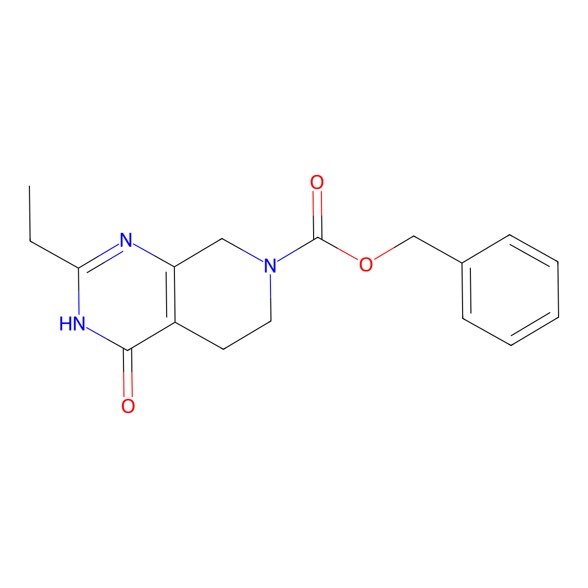 benzyl 2-ethyl-4-hydroxy-5H,6H,7H,8H-pyrido[3,4-d]pyrimidine-7-carboxylate molecular structure, CAS 2839144-48-6