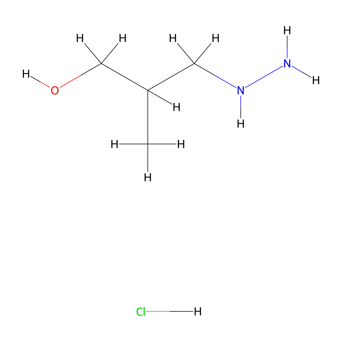3-Hydrazinyl-2-methylpropan-1-ol hydrochloride molecular structure, CAS 2839144-49-7