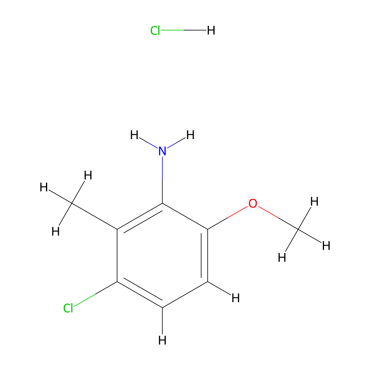 3-Chloro-6-methoxy-2-methylaniline hydrochloride molecular structure, CAS 2839144-59-9