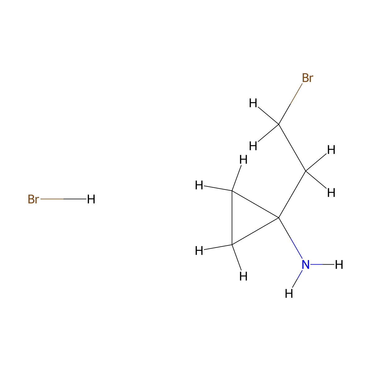1-(2-Bromoethyl)cyclopropan-1-amine hydrobromide molecular structure, CAS 2839144-63-5
