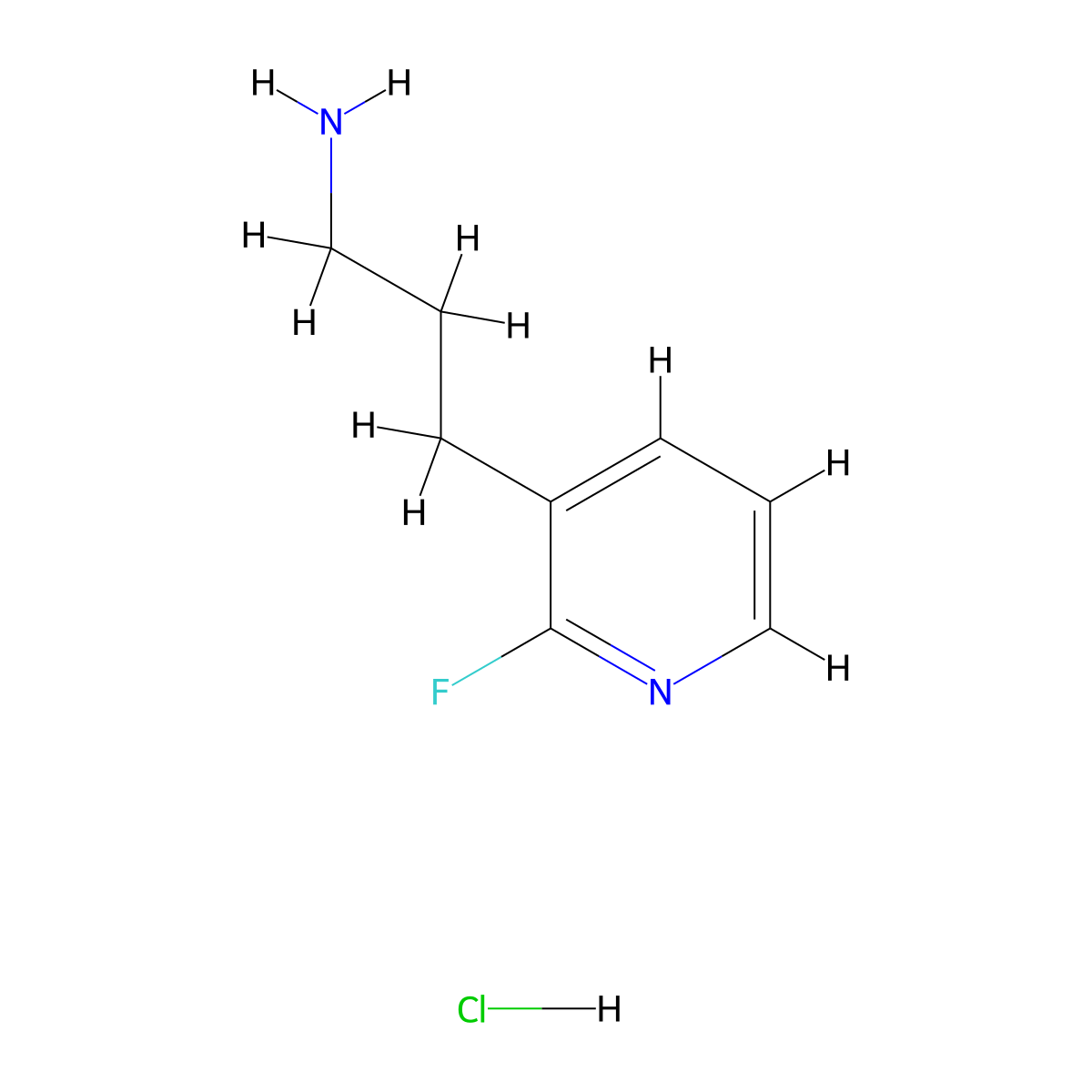 3-(2-Fluoropyridin-3-yl)propan-1-amine hydrochloride molecular structure, CAS 2839144-71-5