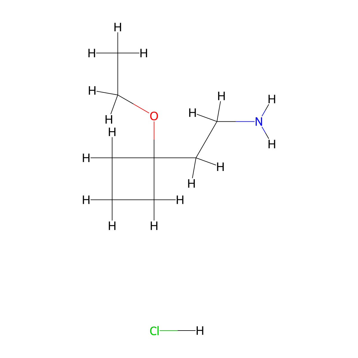 2-(1-Ethoxycyclobutyl)ethan-1-amine hydrochloride molecular structure, CAS 2839156-29-3