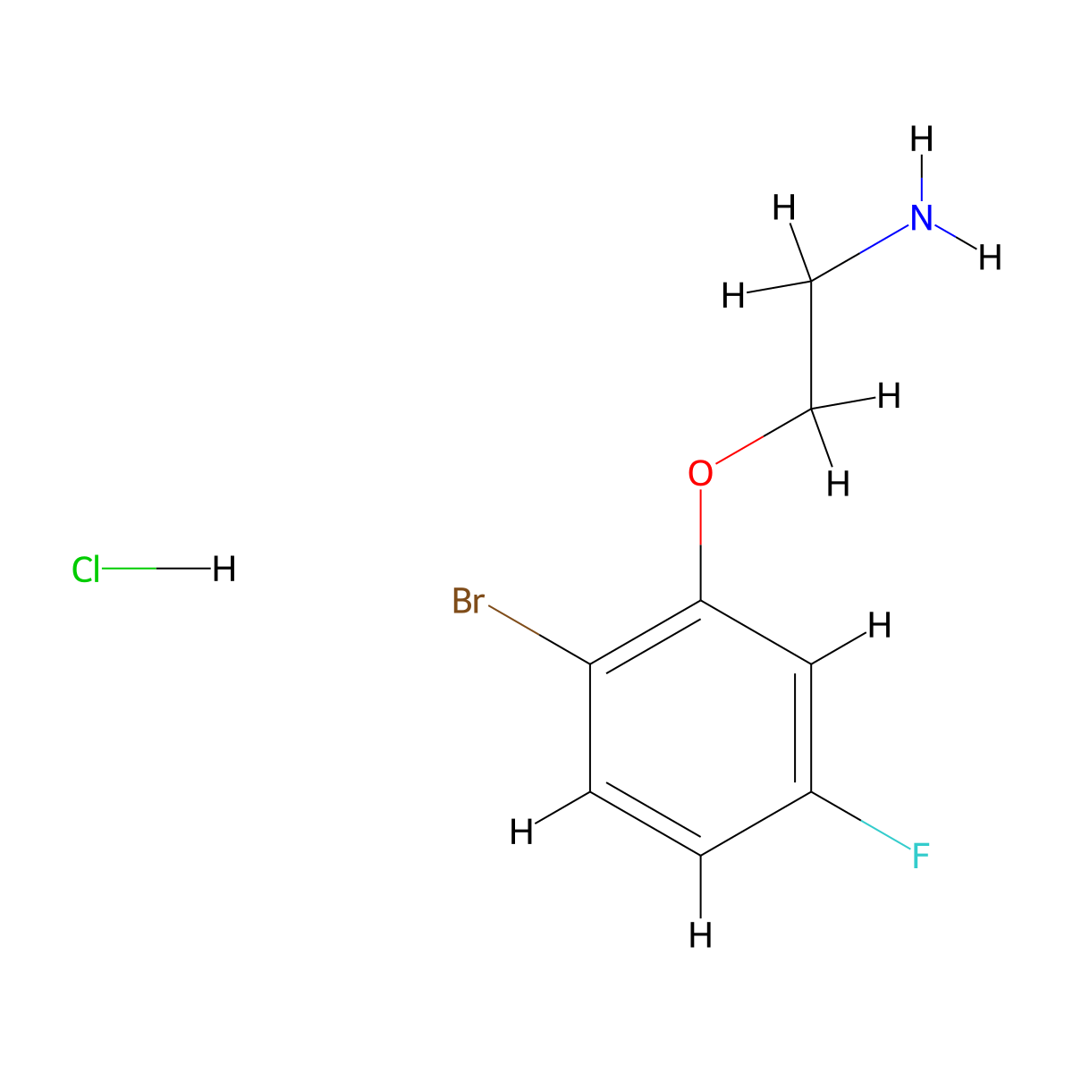 2-(2-Bromo-5-fluorophenoxy)ethan-1-amine hydrochloride molecular structure, CAS 2839156-33-9