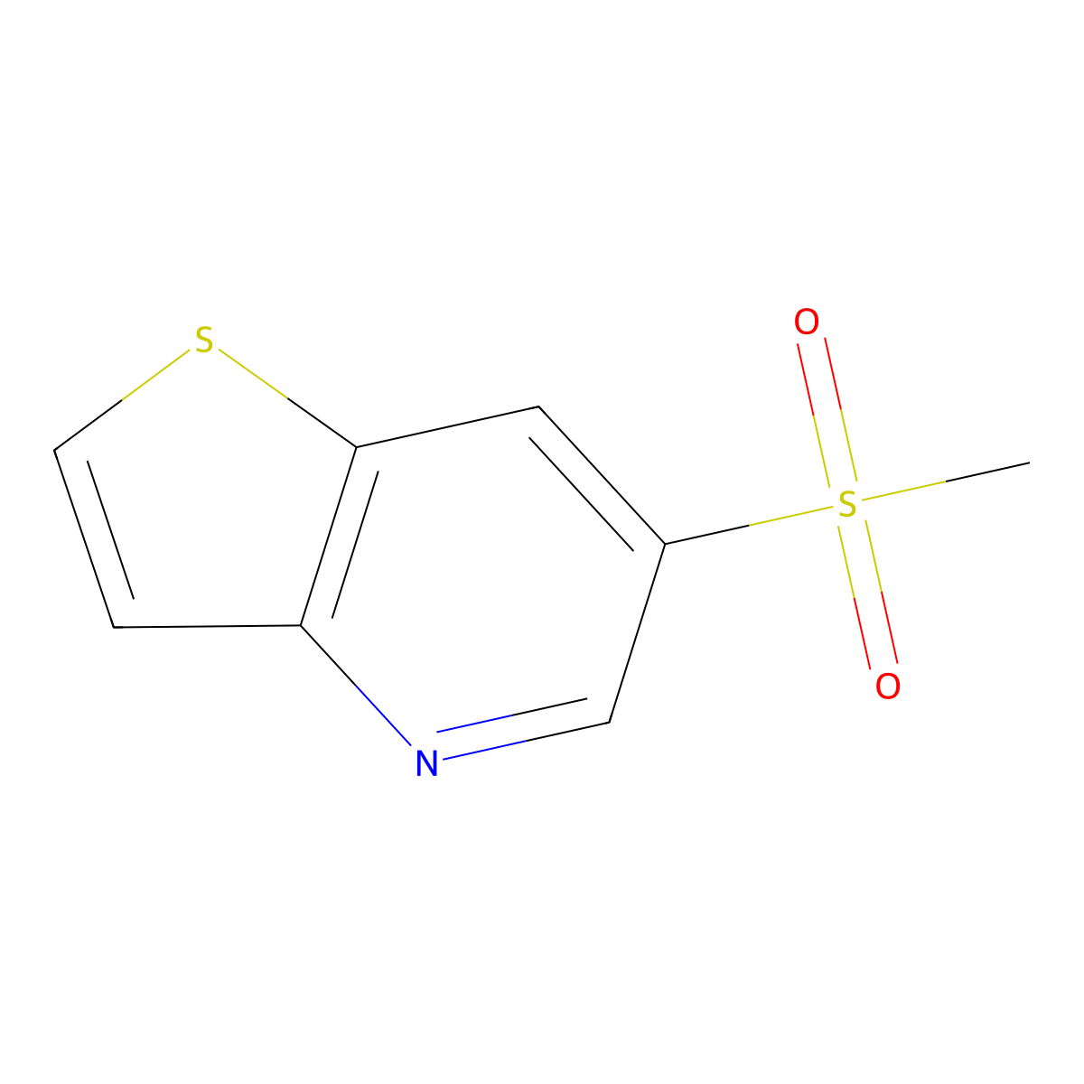 6-Methanesulfonylthieno[3,2-b]pyridine molecular structure, CAS 2839156-40-8