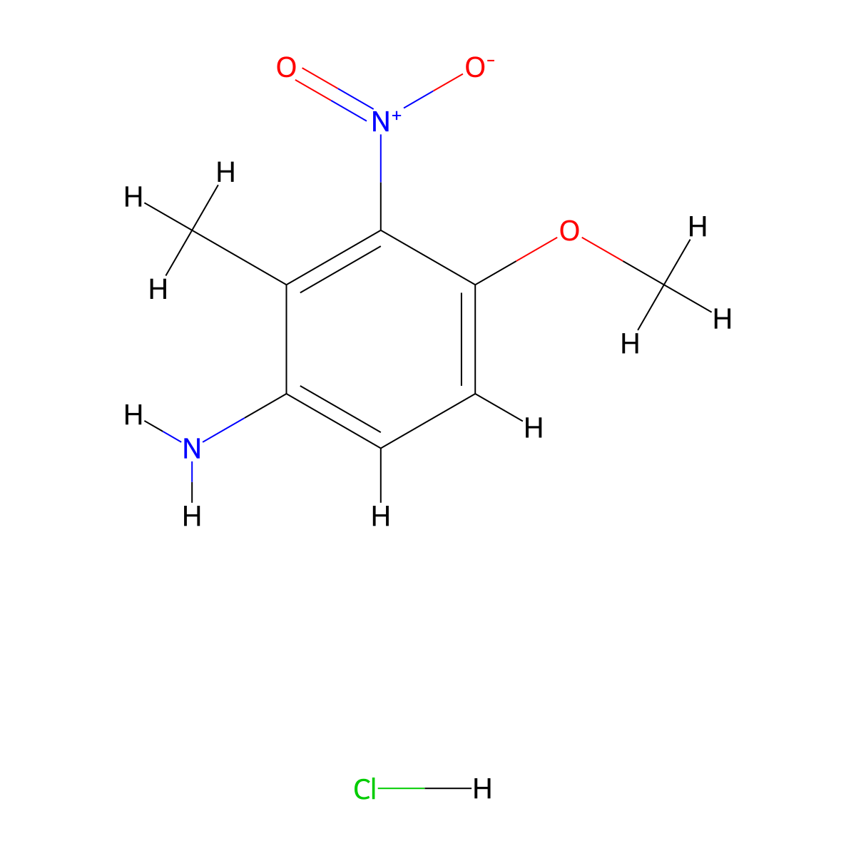 4-Methoxy-2-methyl-3-nitroanilinehydrochloride molecular structure, CAS 2839156-41-9